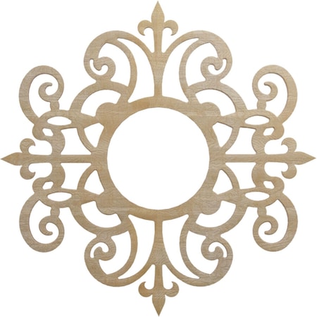 Ekena Millwork Dijon Wood Fretwork Pierced Ceiling Medallion, Birch, 26"OD x 8 1/2"ID x 1/4"T CMWP26X26X0250DIBI